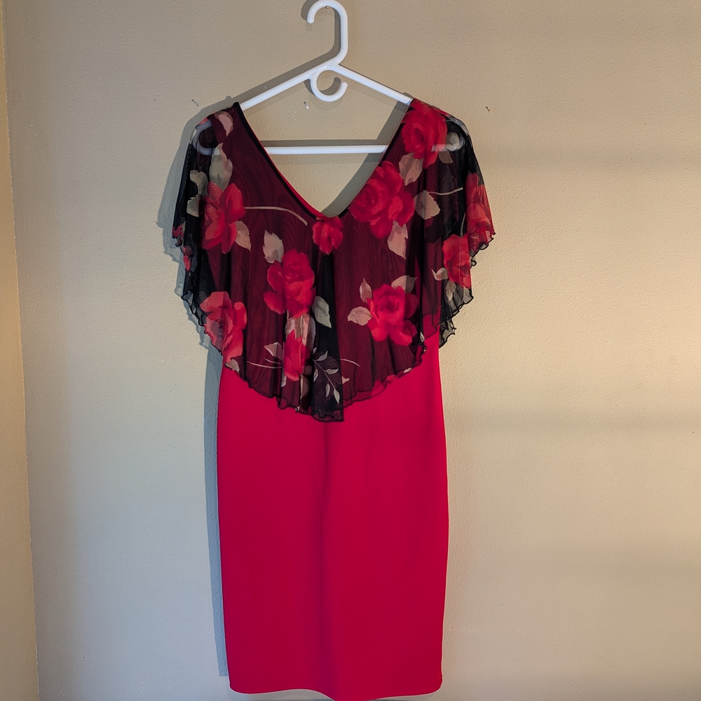 Fredes Sheath Dress with Flutter Detail